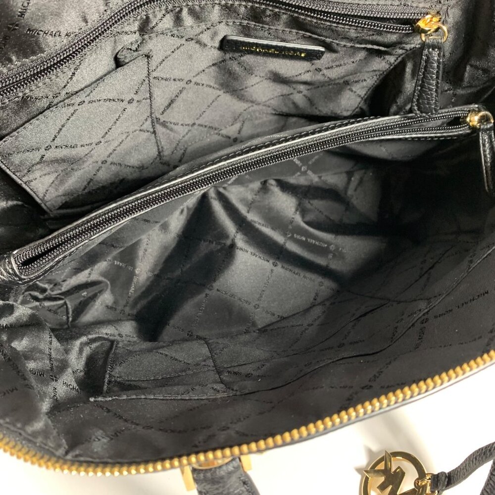 MICHAEL KORS Riley Studded Black Pebble Leather Large Satchel /Shoulder Bag - Picture 7 of 11